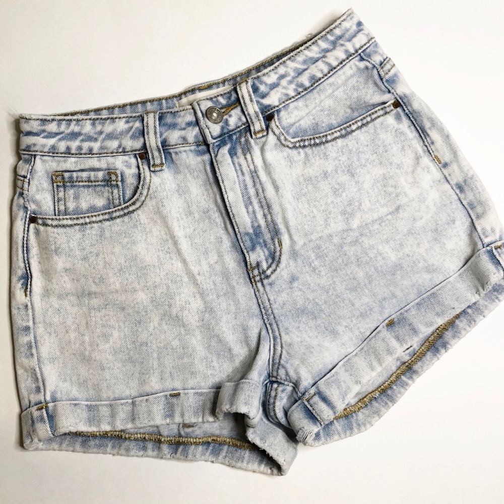 Pacsun light wash high waist denim jean mom shorts